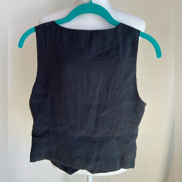 Madewell Katrina Crop Vest Top in Softdrape True Black Womens Size 0 New w Tags - Picture 4 of 9